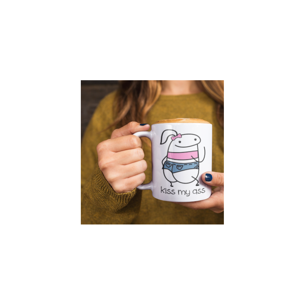 Kubek - KISS MY ASS- 450ml - dwustronna grafika
