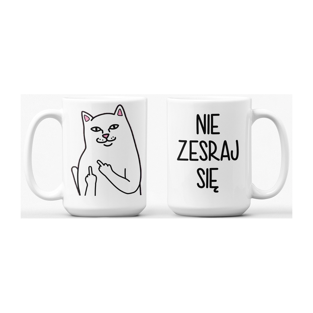 Kubek - NIE ZESRAJ SIĘ - 450ml - dwustronna grafika