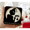 4szt. KORKOWA Podkładka wulgarna - grinch black