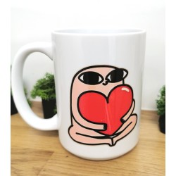 Kubek - NIKT MNIE NIE WKURWIA BARDZIEJ NIŻ TY- 450/330 ml grafika dwustronna