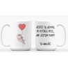 Kubek - JESTEŚ TĄ DO KTÓREJ PISZĘ - 450/330 ml grafika dwustronna