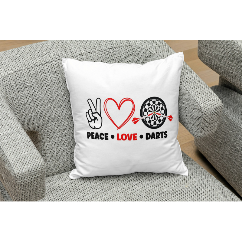 Poszewka na poduszkę - DART - peace,love,darts