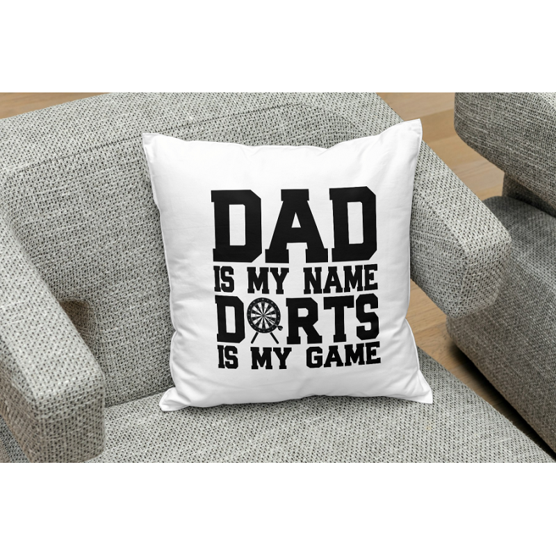 Poszewka na poduszkę - DART - dad is my name, darts is my game