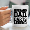 Kubek DARTS - HUSBAND,DAD,DARTS LEGEND -  330/450ml