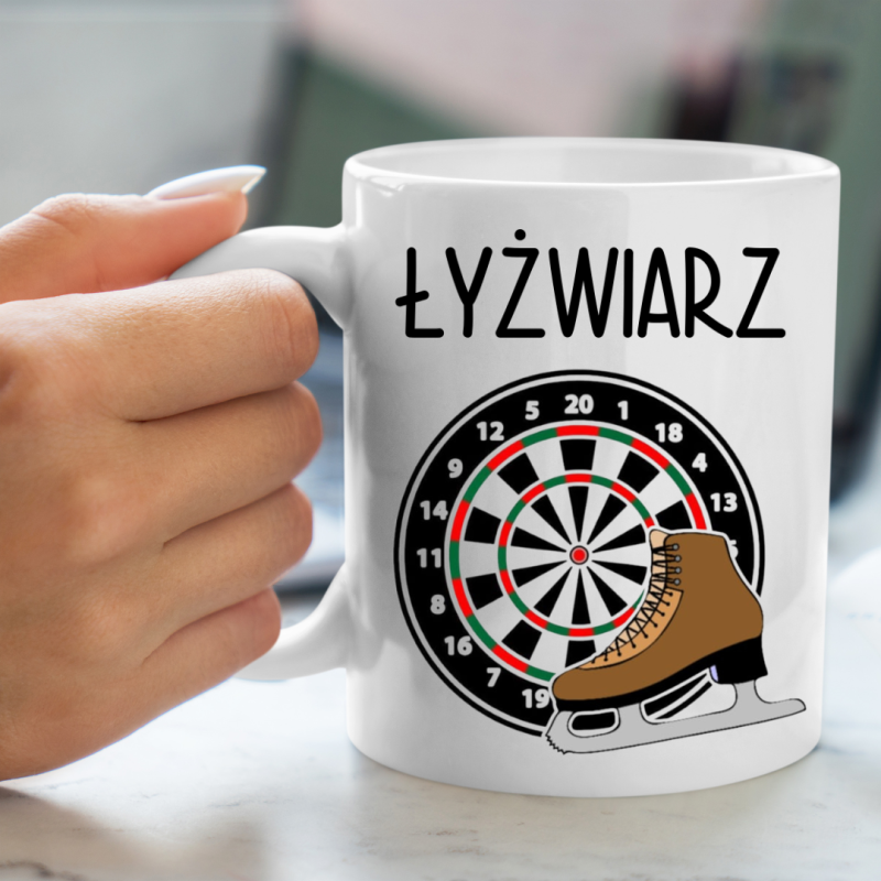 Kubek DARTS - ŁYŻWIARZ (2)-  330/450ml