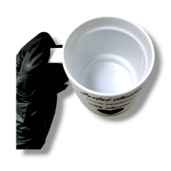 Kubek z pokrywką i korkowym spodem -  Jesteś śliczna, trochę popierdolona ale śliczna - 330/450 ml