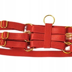 Czerwona podwiązka na studniówkę bal maturalny ,regulowana- szeroka Laqueli