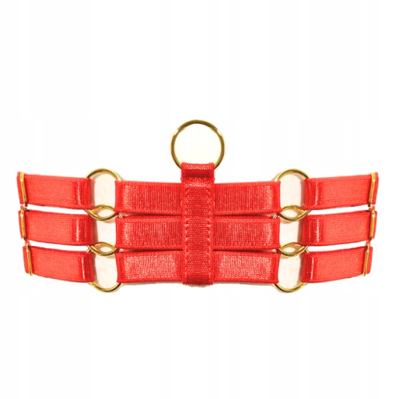 Czerwona podwiązka na studniówkę bal maturalny ,regulowana- szeroka Laqueli